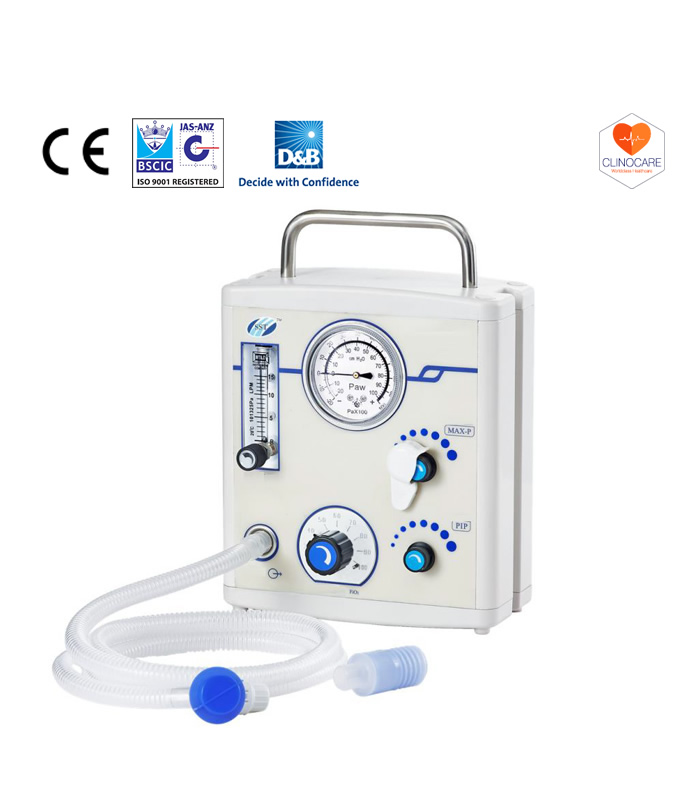 INFANT RESUSCITATOR WITH OXYGEN BLENDER Clinocare
