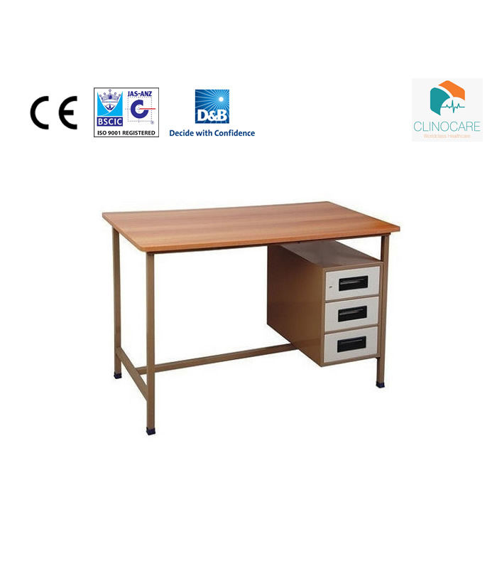 office-table-wooden-top-3-drawers-economy